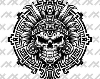 AZTEC WARRIOR CREST svg png eps pdf