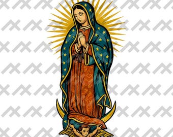 Our Lady of Guadalupe Vector | Modern Virgin Mary (png, svg, eps, pdf) (Digital Download)