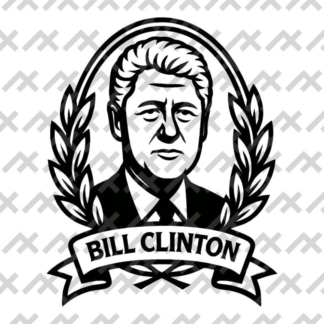 Bill Clinton Portrait – Bold Vector Graphic, Commanders Series (digital ...