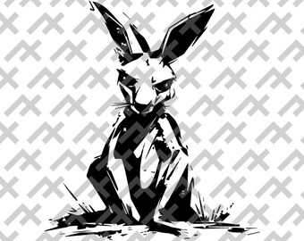 Kangaroo Stencil Design - Digital SVG PNG PDF dxf Files