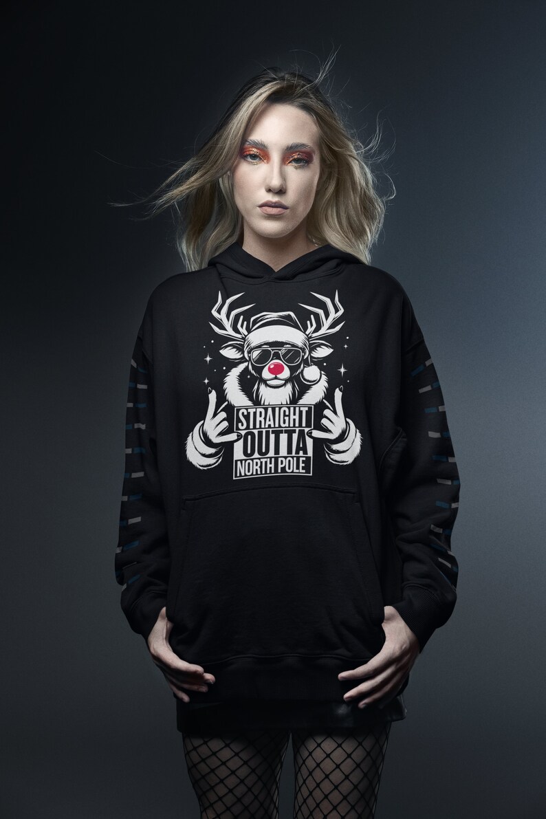 Rap Hip-hop Rudolph SVG Svg/png/dxf/pdf Straight Outta North Pole ...