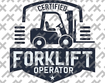 Certified Forklift Operator - Minimalist Team Logo SVG