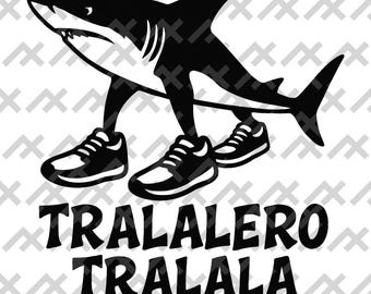Funny Shark Meme SVG: Tralalero Viral Vector Art (Digital Download)