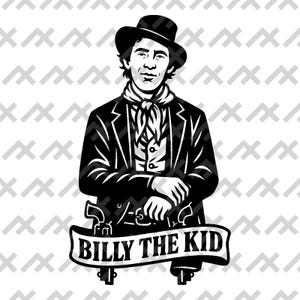 Billy the Kid Vector Art: Western Outlaw Shirt Design (Digital Download)
