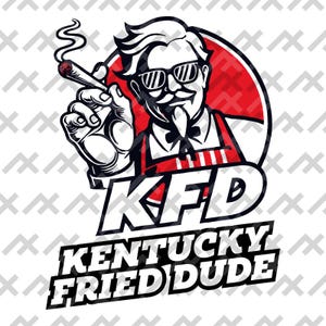 KPD Kentucky Fried Dude Digitaler Download | Lustige Kiffer Kunst | Weed Clipart | Sofort Download