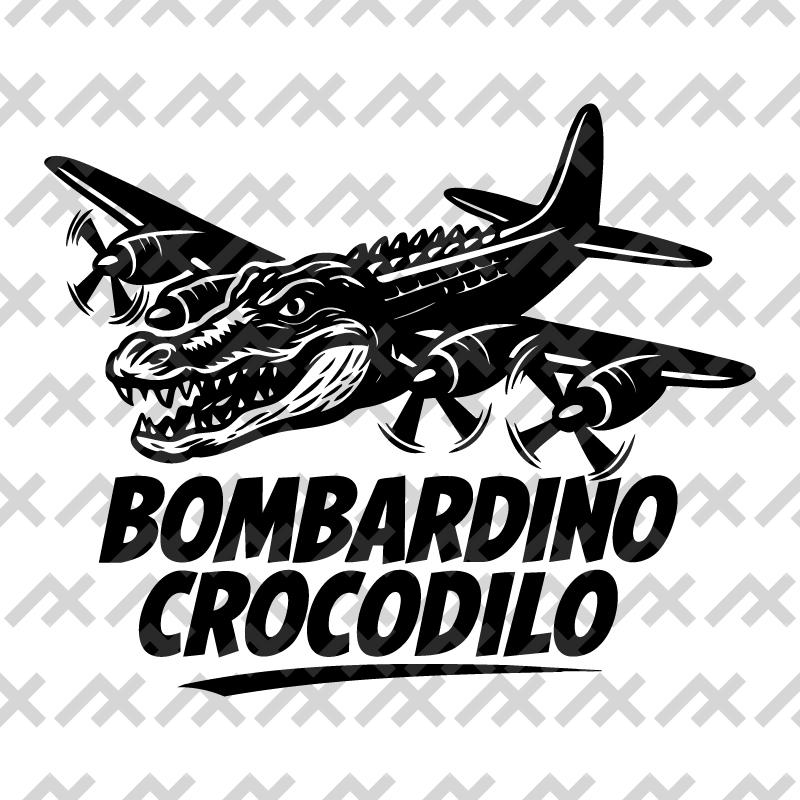 Bombardino Crocodilo SVG: Crocodile Airplane Meme Design (Digital Download)