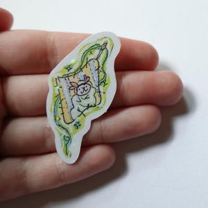 Naaiwerk patch vintage geïnspireerde rupssticker! Holo-zomerthema voor auto's, waterflessen, plakboeken en meer