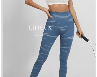 High-Waisted Tie-Dye Leggings - Seamless Stretchy Compression Yoga Pants