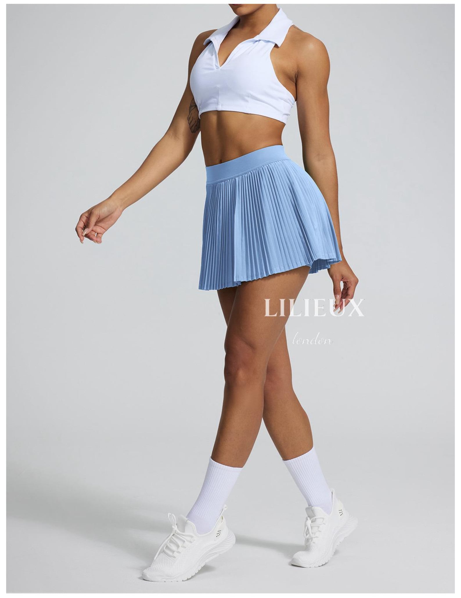 Pleated Tennis Skirt With Built-in Shorts - High-waist Athletic Skirt ...