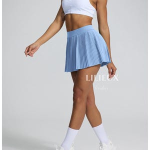 Pleated Tennis Skirt With Built-in Shorts - High-waist Athletic Skirt ...