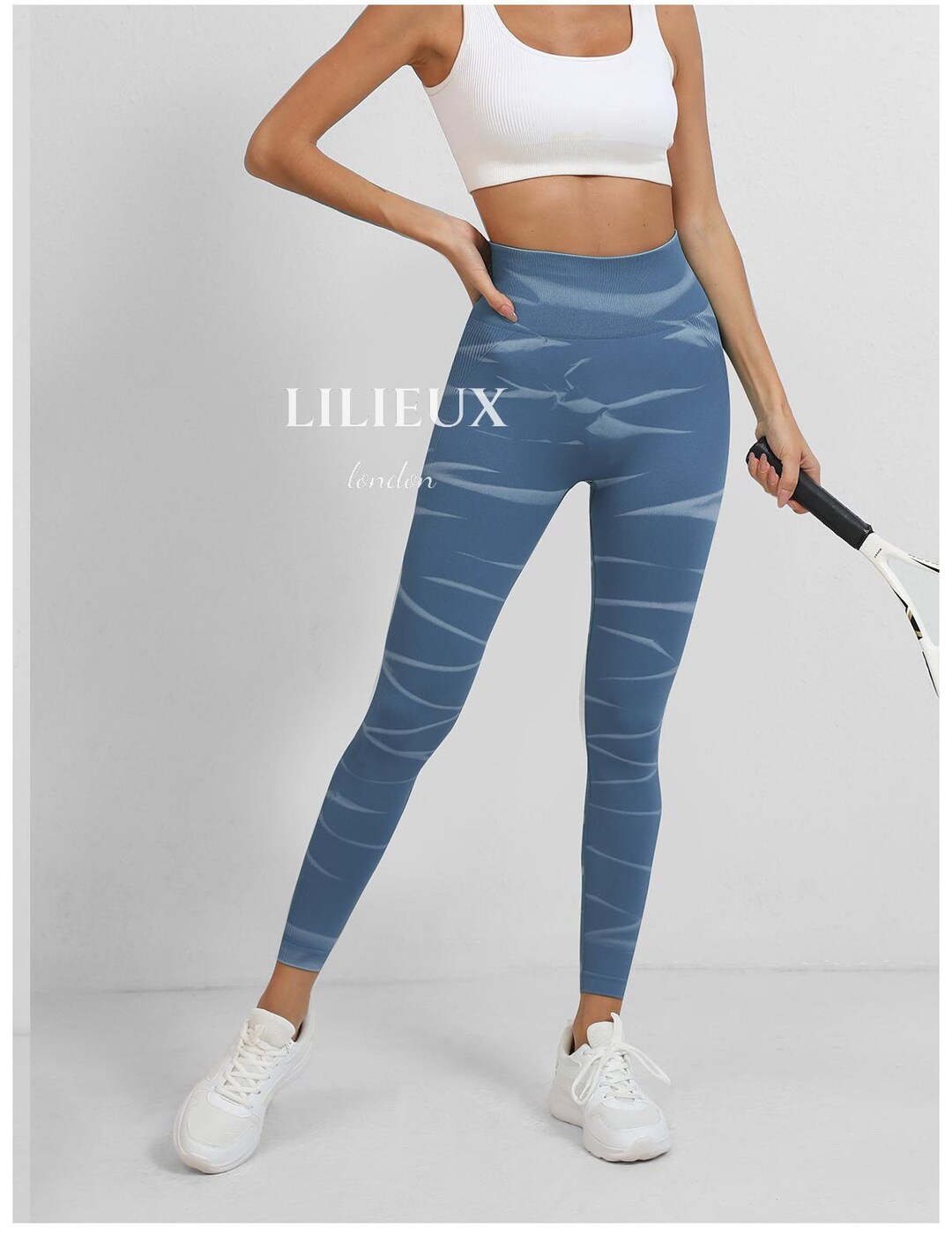 3 Pack Women S Tie Dye Ruched High Waist Leggings main image 0