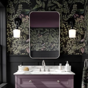 Dark Fern Botanical Wallpaper: Vintage Floral Peel and Stick Wall Mural