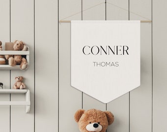 Personalized Baby Name Sign Minimalist Nursery Wall Decor Baby Banner Neutral Theme Nursery Custom Baby Name for Boy Nursery Wall Decor Gift