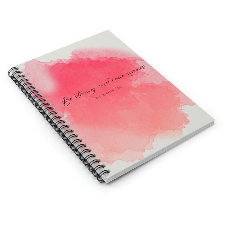 Christian Spiral Notebook Bible Verse Notebook Bible Study Etsy