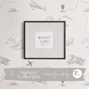 Vintage Airplane Wallpaper For Boys Nursery Peel And Stick Neutral Travel Art for Boy Room Wallpaper  Cloud Wall Mural Adventure Theme Decor