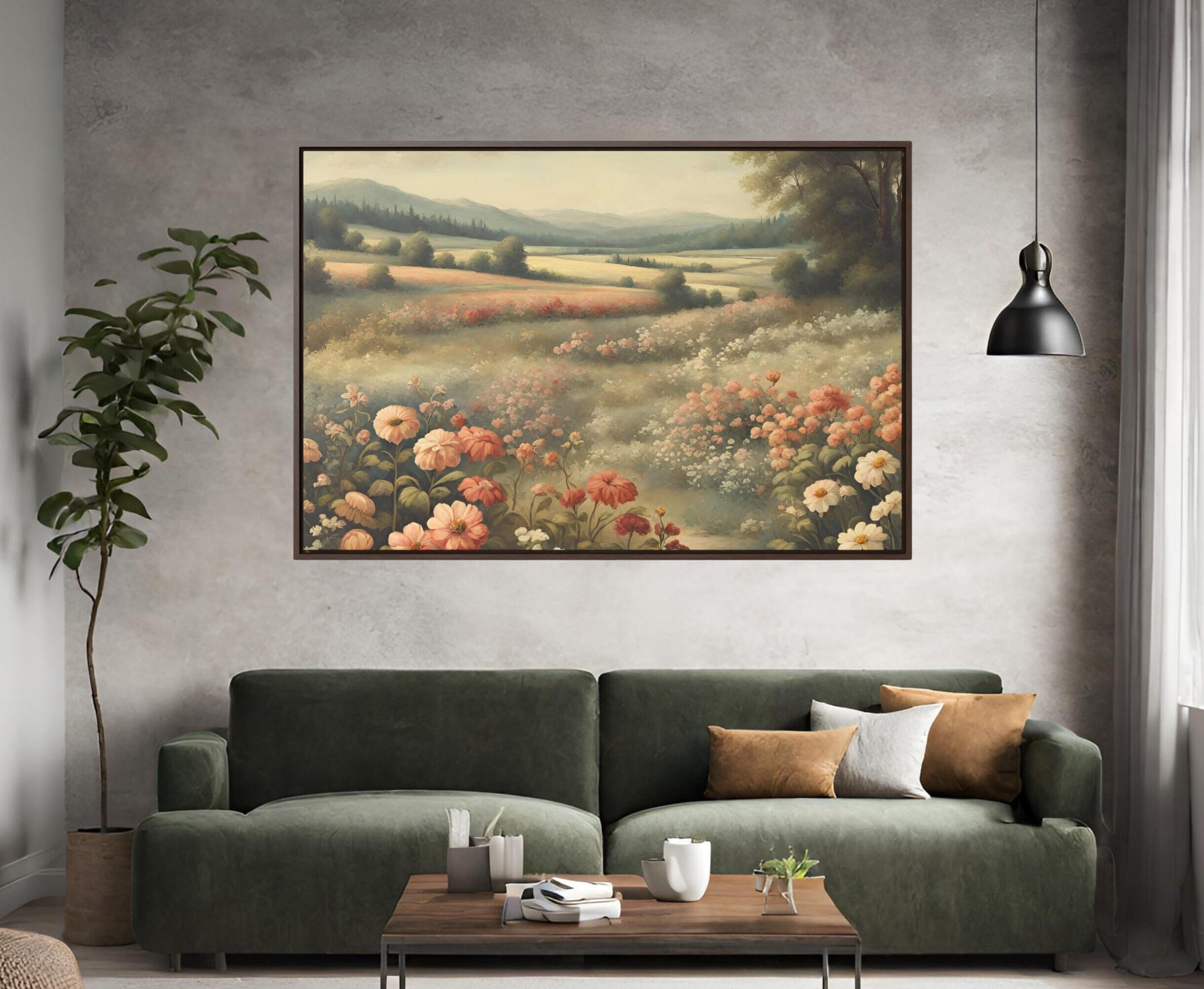 Vintage Nursery Wildflower Wall Art Moody Cottagecore Decor for Girl ...
