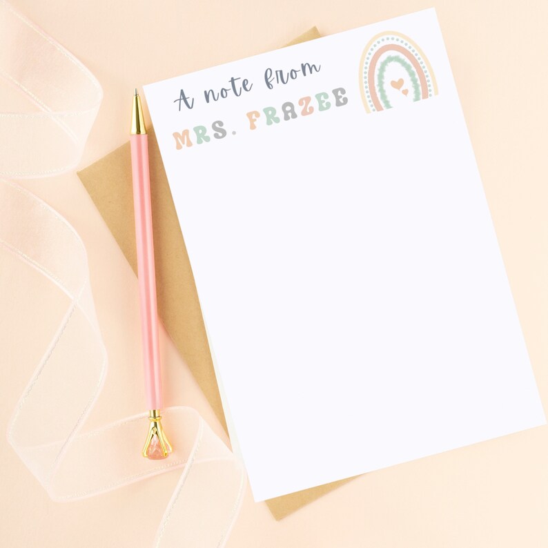 Personalized Notepad Personalized Teacher Notepad Custom - Etsy