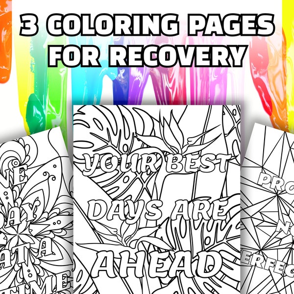 Recovery Coloring Pages - Etsy