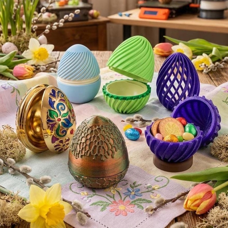 4 Easter bunny egg holder laser cut svg file Glowforge egg holder stand bundle svg template Easter egg holder dxf cnc Easter laser file