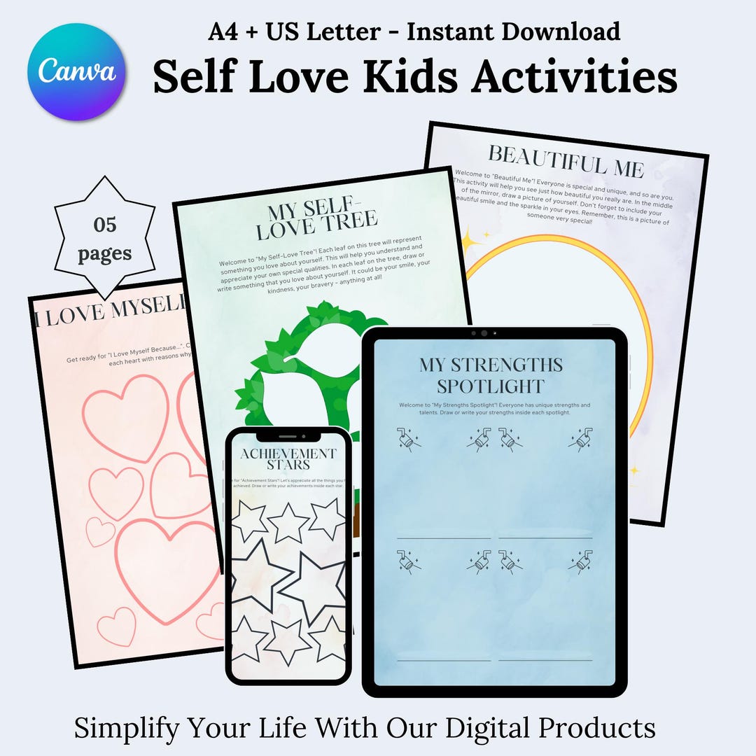 Self Love Kids Activities, Mental Health Care, Kids Self Love, Self ...