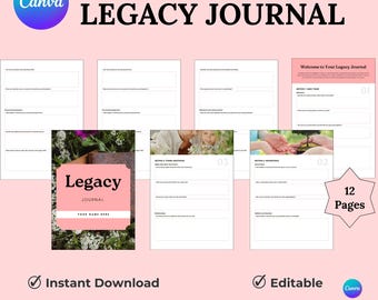 Legacy Journal, Life Story Memory Book, Personal History Keepsake, Family Guided Journal, Family Generational Gift, Life Gratitude Journal
