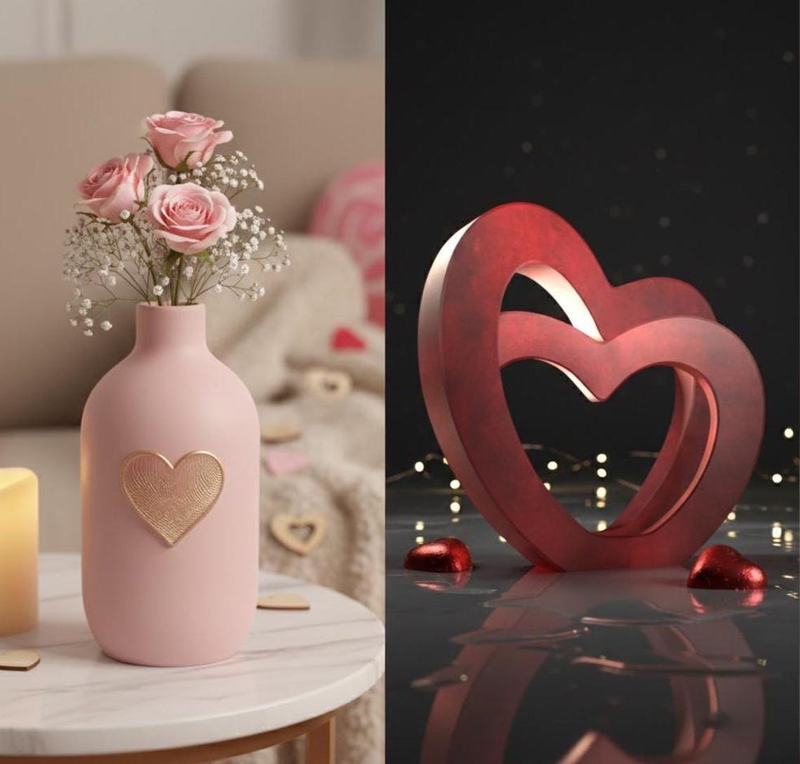 Heart 3D STL Bundle | Love Decore | Love Hearts Decor STL Pack | Cupid ...
