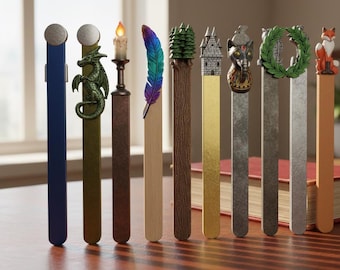 3Dプリント可能なブックマークバンドルSTL 130種類以上のかわいいテーマのブックマークセット快適な読書アクセサリー読書愛好家へのギフトSTLパックブックマークSTLファイル