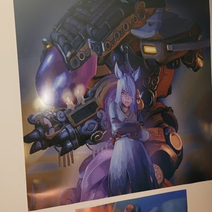 D.VA Overwatch 2 Drawing Art Print D.va