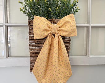 Floral Print Fabric Bow