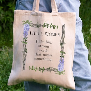 Little Women Tote Bag, Little Women Book Gift, Louisa May Alcott Books, Little Women Quote, English Teacher Gift, Bookish Gift, Librarian