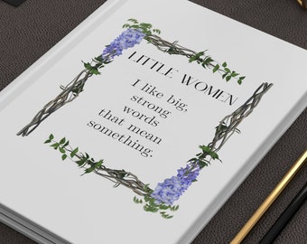 Diario de Mujercitas, portada con cita floral, regalo para amantes de los libros