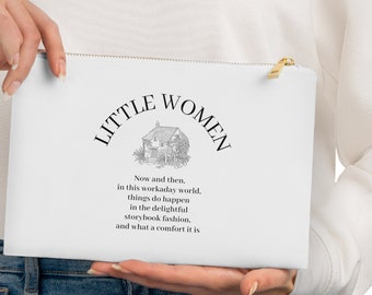 Little Women Makeup Bag, Literary Cabin Illustration, Book Lover Gift