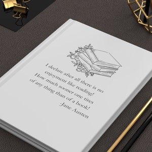 Jane Austen Journal, Jane Austen Notebook, Light Academia, Bookish Gift, Pride and Prejudice, Jane Austen Quote