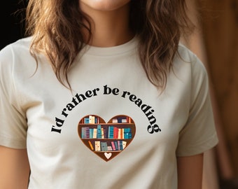 Camiseta Bookish Heart Bookshelf - Presente para Professor(a) de Leitura
