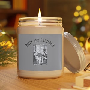 Pride and Prejudice Candle, Jane Austen Gift, Jane Austen Candle, Bookish Home Decor, Mr, Darcy Gift, English Teacher Gift, Librarian Candle