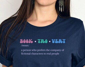 Booktrovert Definition Shirt, Book Lover Gift