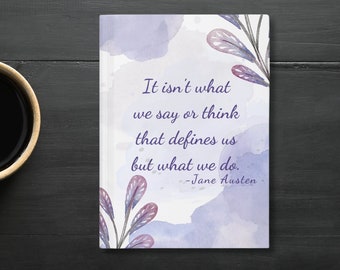 Jane Austen Journal: Floral Lavender Book Lover Gift