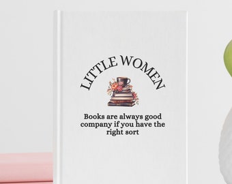 Little Women Journal, Little Women Gift, Louisa May Alcott Notebook, I am not afraid of storms quote from Little Women, Bookish Gift