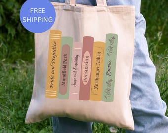 Bolsa de livros Jane Austen: bolsa de lona literária