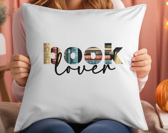 Book Lover Gift, Book Lover Pillow, Librarian Gift, Bookish Home Decor, English Teacher Gift, Gift for Readers, Booktrovert