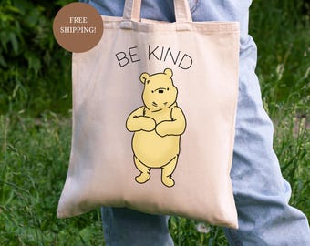 Sacola vintage do Ursinho Pooh: presente clássico para quem ama livros