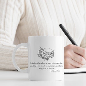 Jane Austen Mug, Jane Austen Quote Mug, Book Lovers Mug, Booktrovert Mug, Bookish Gift, Bookish Mug