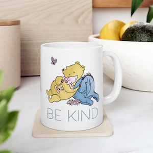 Vintage Winnie the Pooh Coffee Cup, Classic Pooh, Eeyore and Piglet Gift for Book Lover, Teacher Gift, Librarian Mug, Retro Pooh Mug