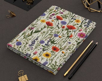 Wildflower Hardback Journal: Floral Writing Notebook, Poetry, Lyrics