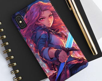 Étui pour téléphone Anime Warrior : plastique Lexan, protecteur durable