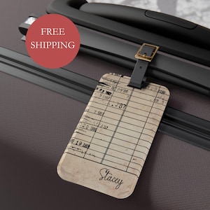 Personalized Luggage Tag, Reader Gift, Bookish Luggage Tag, Custom Bag Tag, English Teacher Gift, Book Lover Tag, Bookworm Gift, LIbrary