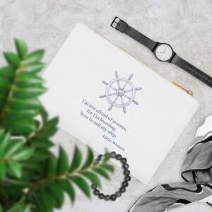Little Women Gift, Louisa May Alcott Quote, Makeup Bag for Readers, Gift for English Teachers, Librarian Cosmetic Bag, Jo March, Book Lover