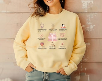 Book Lover Sweatshirt: Comfort Colors Reader Gift