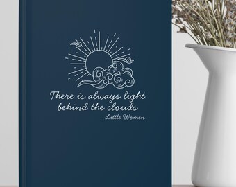 Little Women Journal: Louisa May Alcott Quote, Navy Blue Writing Notebook