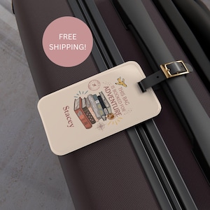 Personalized Book Lover Luggage Tag: Custom Travel Gift
